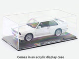 1988 BMW 3 Series M3 E30 White 1:24 Bburago with Acrylic Case Licensed Diecast Scale Model Car Collectible