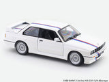 1988 BMW 3 Series M3 E30 White 1:24 Bburago with Acrylic Case Licensed Diecast Scale Model Car Collectible