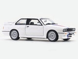 1988 BMW 3 Series M3 E30 White 1:24 Bburago with Acrylic Case Licensed Diecast Scale Model Car Collectible