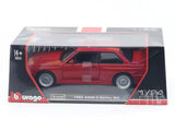 1988 BMW 3 Series M3 E30 with Acrylic Case 1:24 Bburago Licensed Diecast Scale Model Car Collectible | Classic Sports Sedan | Buy in India