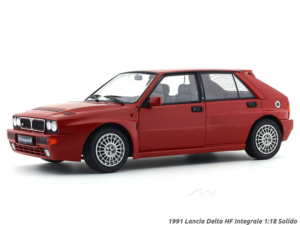 1991 Lancia Delta HF Integrale red 1:18 Solido diecast Scale Model