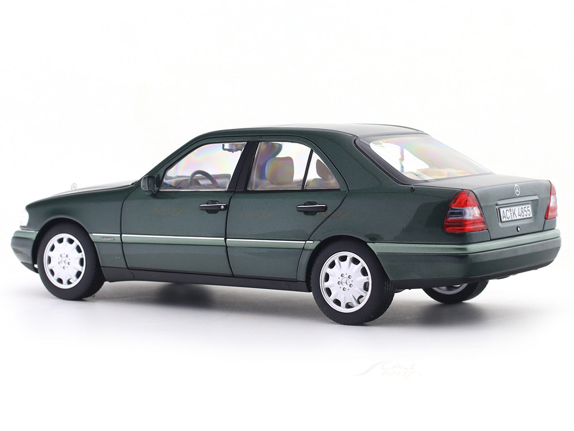1993 Mercedes-Benz C200 W202 Green 1:18 Norev Licensed Diecast Scale ...