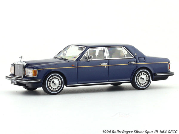 1994 Rolls-Royce Silver Spur III blue 1:64 GFCC diecast scale model miniature car collectible