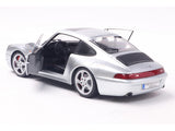 1996 Porsche 911 (993) 4S Polar Silver 1:18 Solido Licensed Diecast Scale Model Car Collectible