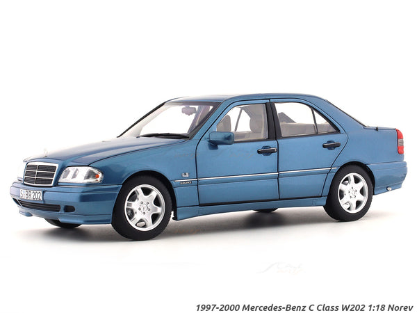 1997-2000 Mercedes-Benz C Class W202 blue 1:18 Norev diecast scale model car collectible