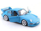 1997 Porsche 911 993 Clubsport Riviera Blue 1:18 Solido Licensed Diecast Scale Model Car Collectible