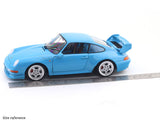 1997 Porsche 911 993 Clubsport Riviera Blue 1:18 Solido Licensed Diecast Scale Model Car Collectible
