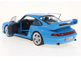 1997 Porsche 911 993 Clubsport Riviera Blue 1:18 Solido Licensed Diecast Scale Model Car Collectible