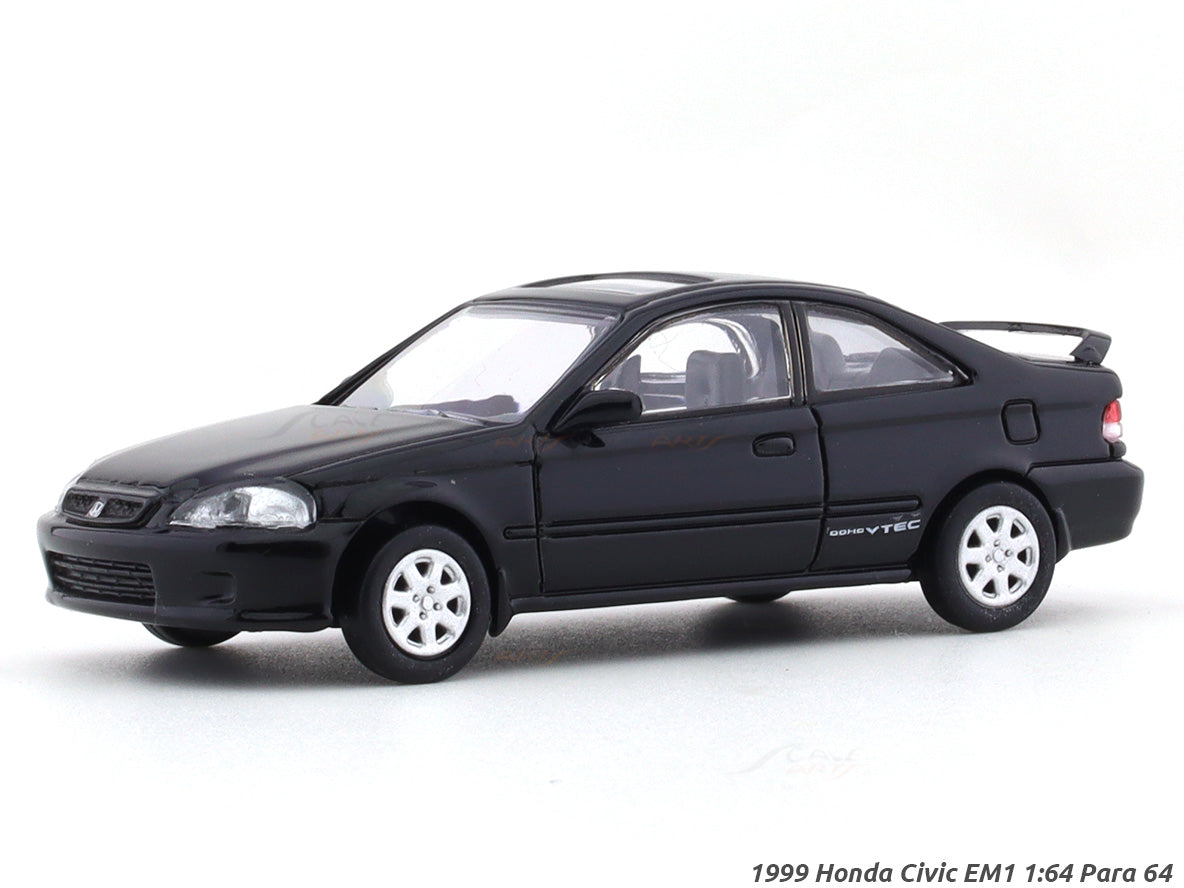 1999 Honda Civic EM1 Black 1:64 Para64 licensed diecast scale