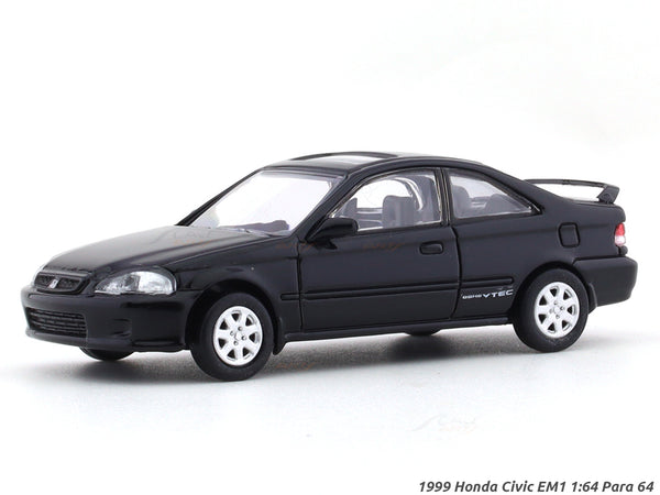 1999 Honda Civic EM1 Black 1:64 Para64 licensed diecast scale model car