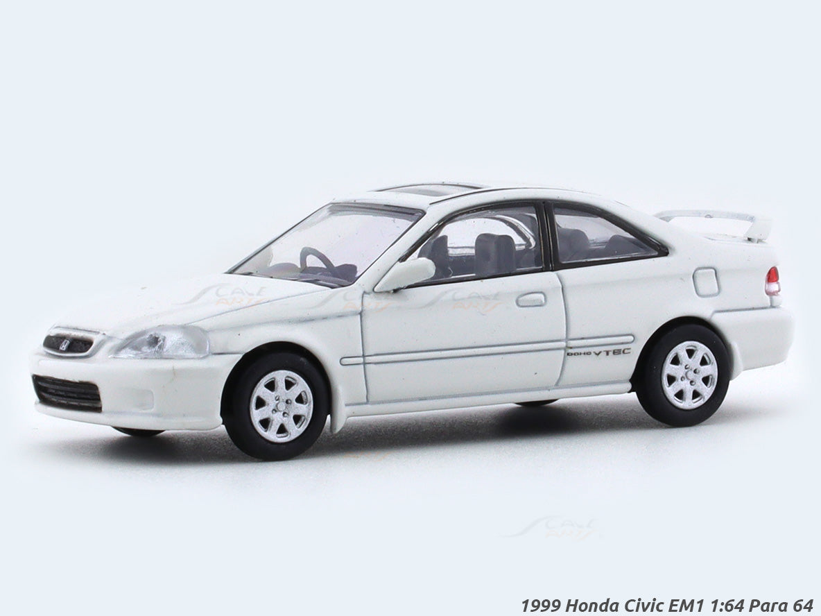 Voiture Miniature Para64 - Honda Civic EM1 Vogue 1999 Argent Métallisé (LHD) - Neuf Sous Blister Scellé