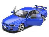 1999 Nissan Skyline R34 GT-R Blue 1:18 Solido licensed diecast scale model car collectible