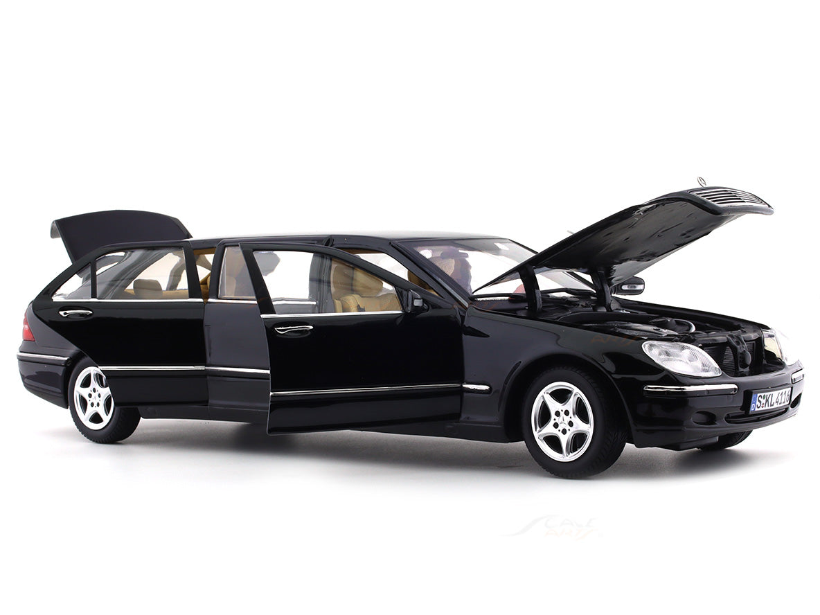 2000 Mercedes-Benz S Class S600 Pullman black 1:18 SunStar diecast sca
