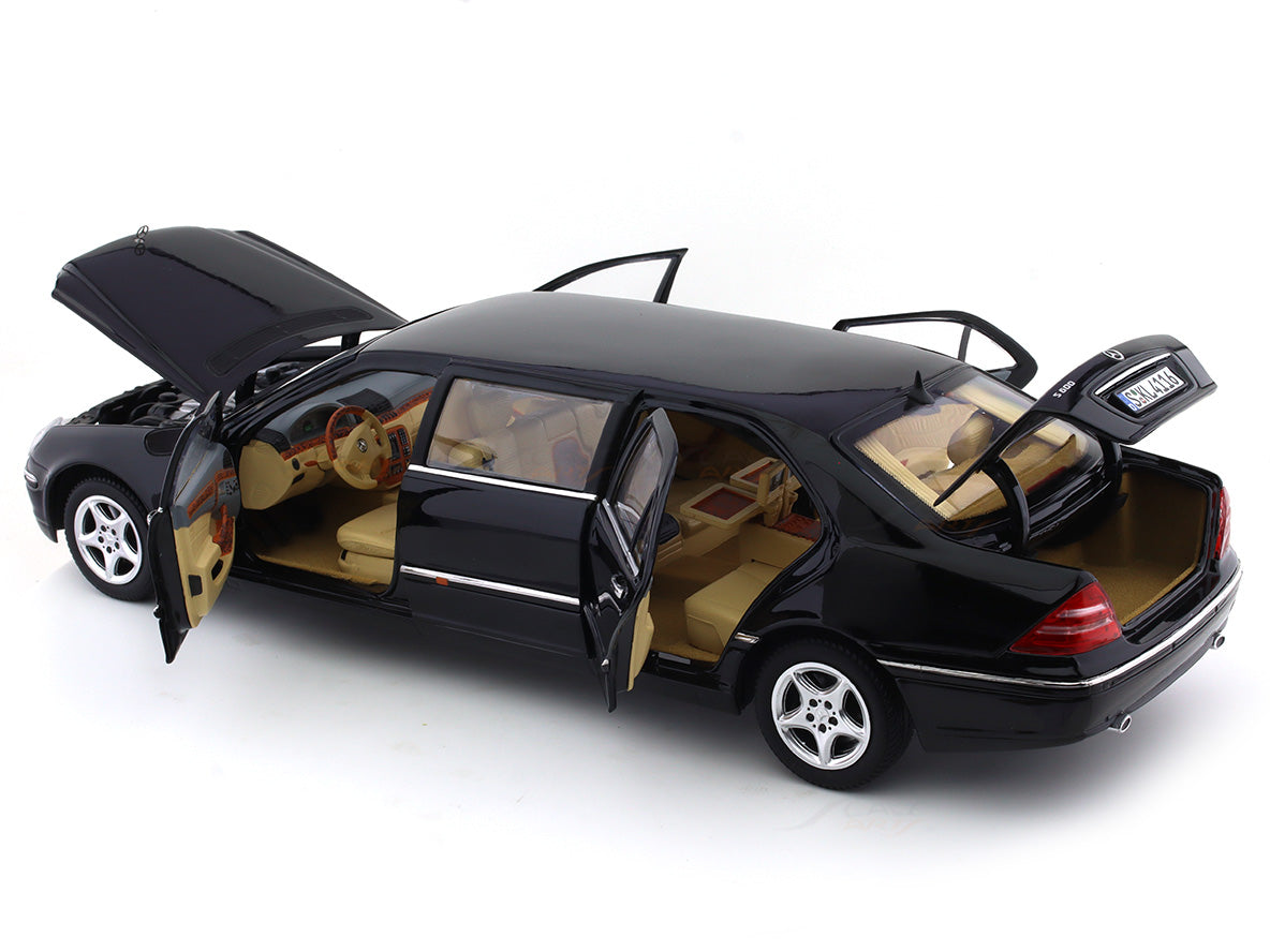 2000 Mercedes-Benz S Class S600 Pullman black 1:18 SunStar diecast