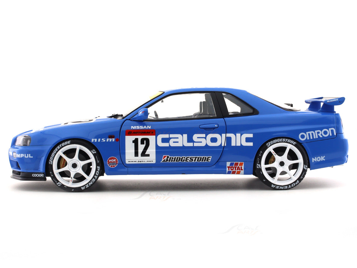 2000 Nissan Skyline GT-R R34 Calsonic Tribute 1:18 Solido diecast scale ...