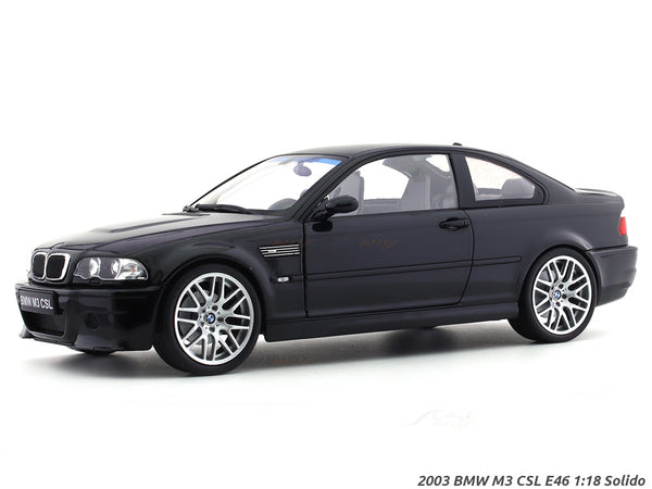 2003 BMW M3 CSL E46 Black 1:18 Solido diecast scale model car collectible
