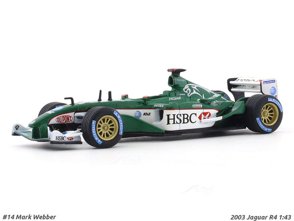 2003 Jaguar R4 Mark Webber No 14  1:43 Formula 1 diecast scale model car collectible