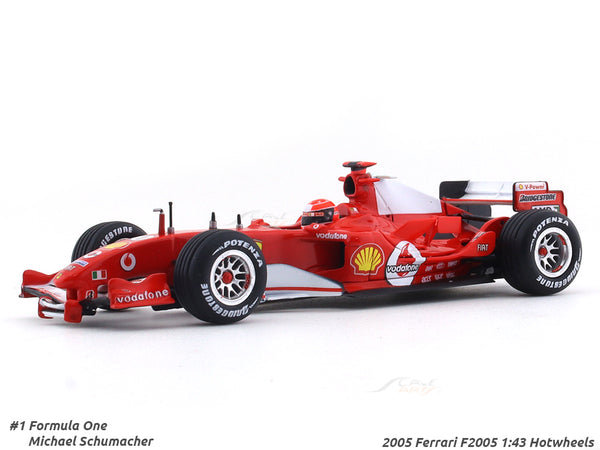 2005 Ferrari F2005 Michael Schumacher 1:43 Hotwheels Diecast scale 