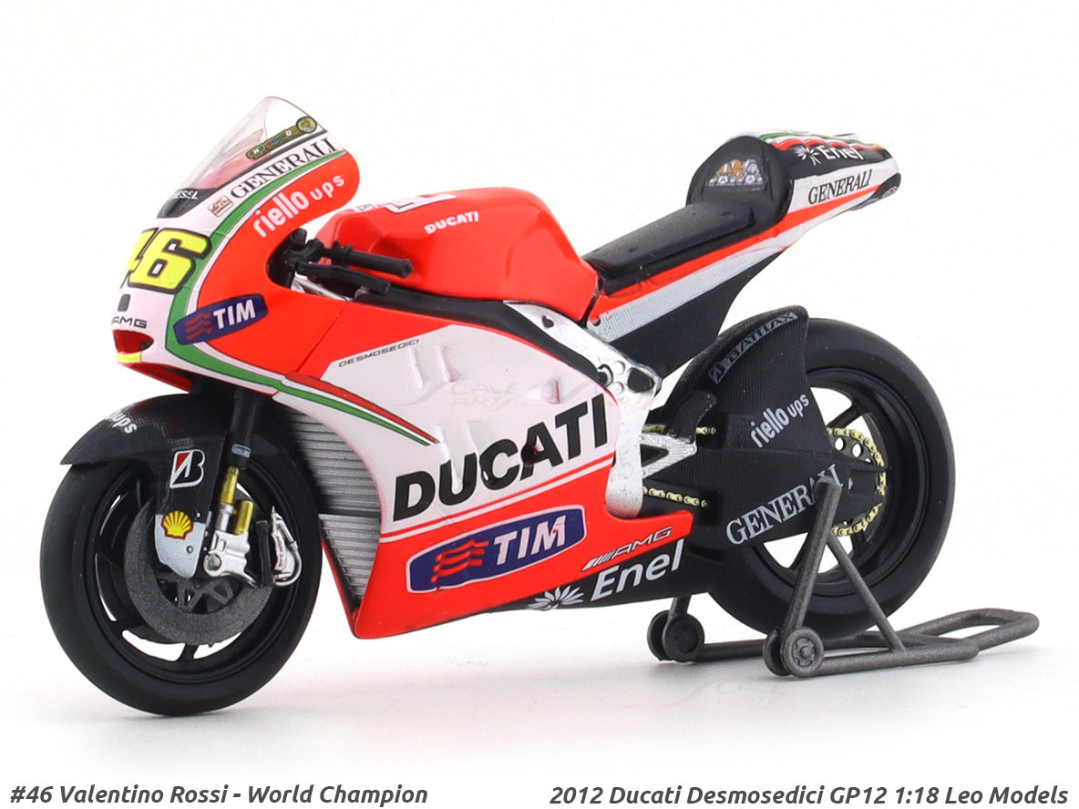 2012 Ducati Desmosedici GP12 #46 Valentino Rossi 1:18 Leo Models diecast scale model bike