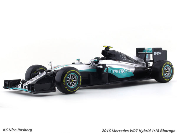 2016 Mercedes W07 Hybrid Nico Rosberg 1:18 Bburago diecast scale model car collectible