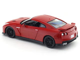 2017 Nissan GT-R R35 Red 1:24 Bburago with Acrylic Case Licensed Diecast Scale Model Car Collectible