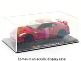 2017 Nissan GT-R R35 Red 1:24 Bburago with Acrylic Case Licensed Diecast Scale Model Car Collectible