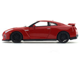 2017 Nissan GT-R R35 Red 1:24 Bburago with Acrylic Case Licensed Diecast Scale Model Car Collectible