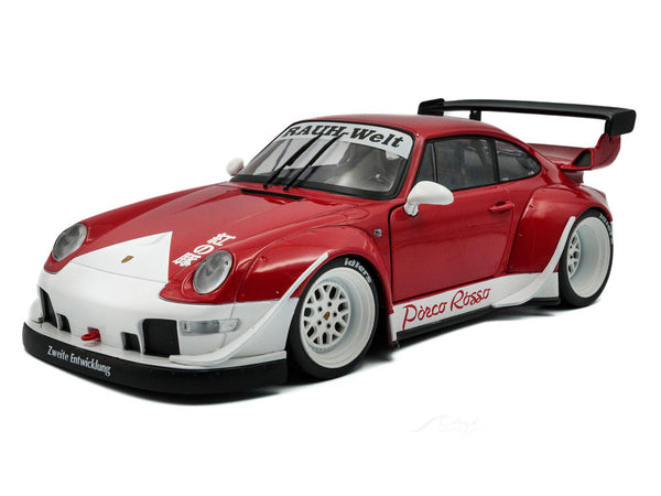 2020 Porsche 911 RWB Porco Rosso Bodykit 1:18 Solido Licensed Diecast Scale Model Car Collectible