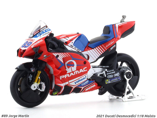 2021 Ducati Desmocedici #89 Jorge Martin 1:18 Maisto diecast scale model Moto GP bike