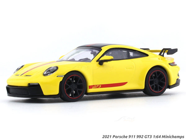 2021 Porsche 911 992 GT3 yellow 1:64 Minichamps diecast scale model collectible