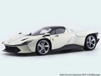 8719247866448 2022 Ferrari Daytona SP3 white 1:18 Bburago Signature diecast scale model car