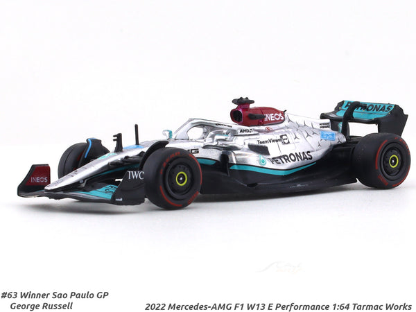 2022 Mercedes-AMG F1 W13 E Performance #63 1:64 Tarmac Works diecast scale model car