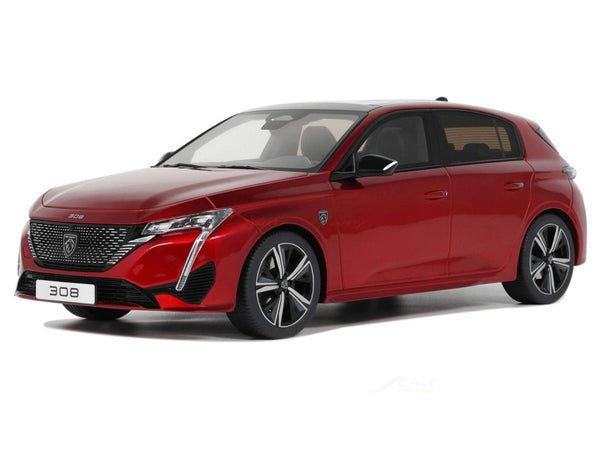 2022 Peugeot 308 GT Red 1:18 OttOmobile Licensed Resin Scale Model Car Collectible