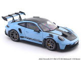 2022 Porsche 911 992 GT3 RS Weissach Gulf Blue  1:18 Norev Licensed Diecast Scale Model Car