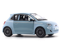 2023 Fiat 500e blue 1:24 Bburago licensed diecast Scale Model car