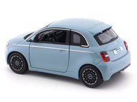 2023 Fiat 500e blue 1:24 Bburago licensed diecast Scale Model car