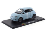 2023 Fiat 500e blue 1:24 Bburago licensed diecast Scale Model car