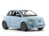 2023 Fiat 500e blue 1:24 Bburago licensed diecast Scale Model car