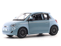 2023 Fiat 500e blue 1:24 Bburago licensed diecast Scale Model car