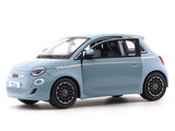 2023 Fiat 500e blue 1:24 Bburago licensed diecast Scale Model car