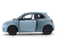 2023 Fiat 500e blue 1:24 Bburago licensed diecast Scale Model car