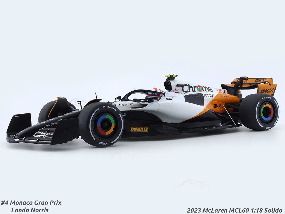 2023 McLaren MCL60 Monaco GP No. 4 1:18 Solido licensed diecast