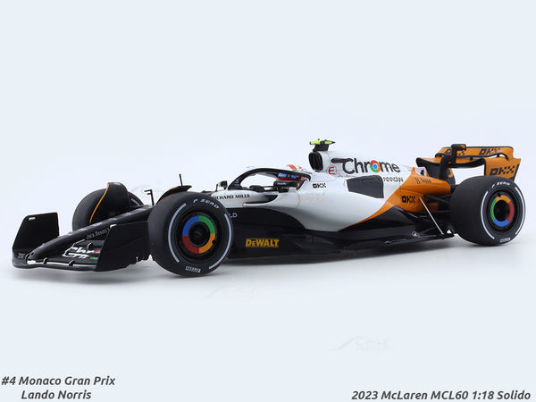 2023 McLaren MCL60 Monaco GP No. 4 1:18 Solido licensed diecast scale model car collectible