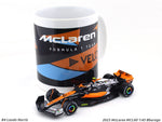 2023 McLaren MCL60 Lando Norris 1:43 Bburago & Coffee mug set scale model car