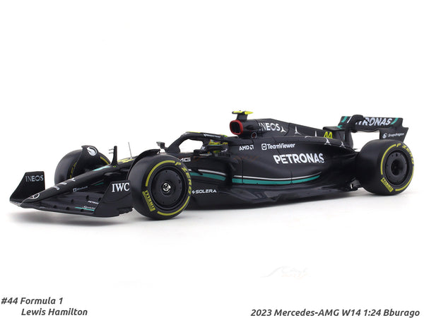 2023 Mercedes-AMG W14 E #44 Lewis Hamilton 1:24 Bburago Formula 1 diecast scale model car