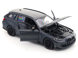2023 BMW M3 Touring Matte Grey 1:24 Bburago licensed diecast scale model car collectible