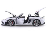 2023 Porsche 718 982 Spyder RS Weissach Silver  1:18 Norev Licensed Diecast Scale Model Car