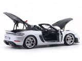 2023 Porsche 718 982 Spyder RS Weissach Silver  1:18 Norev Licensed Diecast Scale Model Car