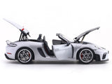 2023 Porsche 718 982 Spyder RS Weissach Silver  1:18 Norev Licensed Diecast Scale Model Car