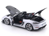 2023 Porsche 718 982 Spyder RS Weissach Silver  1:18 Norev Licensed Diecast Scale Model Car